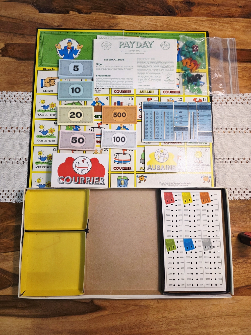 ​Vintage 1974 Payday Board Game - Parker Brothers French Canadian Edition Retro